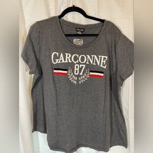 NWT City Chic grey embellished tshirt M/18